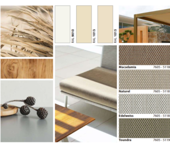 Moodboard - Authentic Feel - voor acryldoek van Serge Ferrari wat MB Sun gebruikt in zonwering. Moodboard - Authentic Feel - voor acryldoek van Serge Ferrari wat MB Sun gebruikt in zonwering.